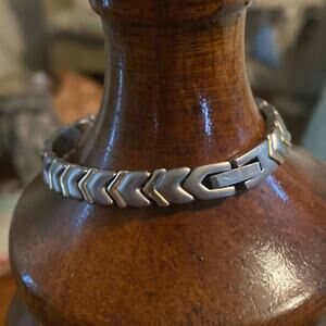 Cupids Arrow Two Tone Titanium Magnetic Bracelet